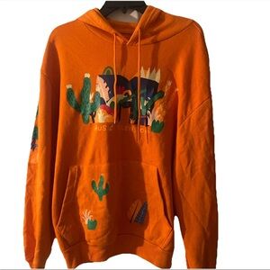 MTV Orange Hoodie with Cactus Design